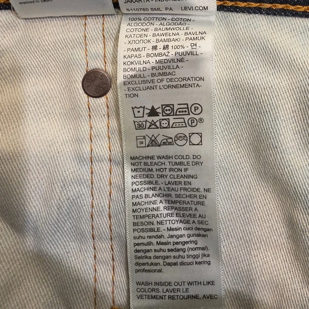 Levis Mens Premium 505 Regular Fit Jeans Dark Indigo Selvedge Denim 34x36